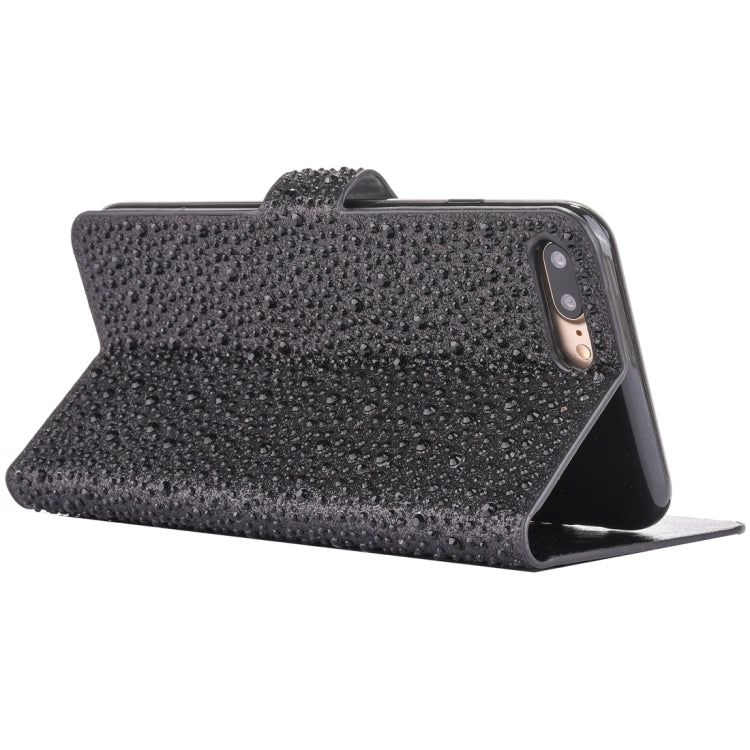 For iPhone 6 Plus & 6s Plus Raindrops Pattern Horizontal Flip Leather Case with Holder & Card Slots