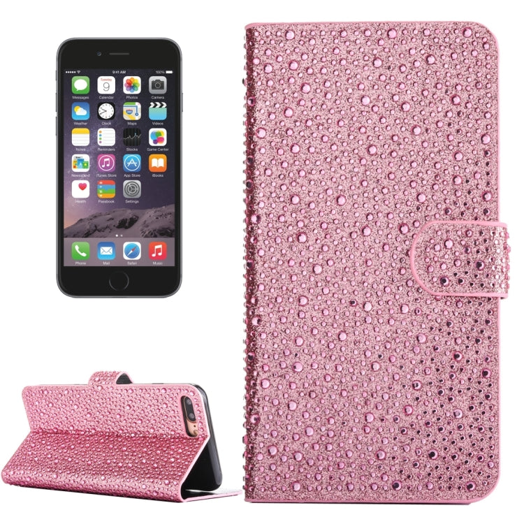 For iPhone 6 Plus & 6s Plus Raindrops Pattern Horizontal Flip Leather Case with Holder & Card Slots
