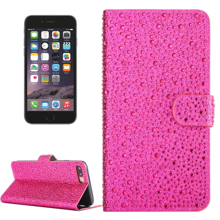 For iPhone 6 Plus & 6s Plus Raindrops Pattern Horizontal Flip Leather Case with Holder & Card Slots