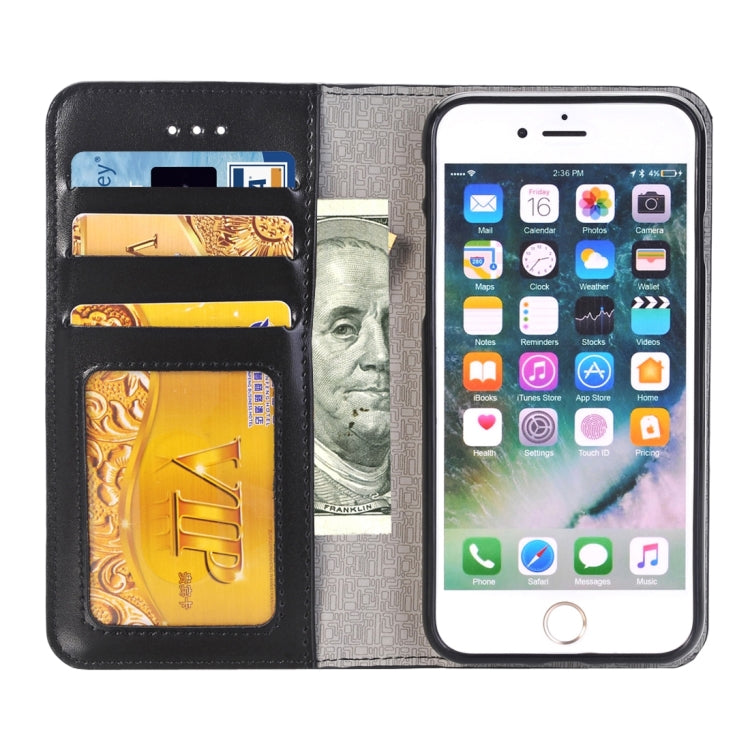 2 in 1 For iPhone 6 Plus & 6s Plus Horizontal Flip Leather Case with Separable Magnetic Back Cover Shell & Card Slots & Wallet & Photo Frame