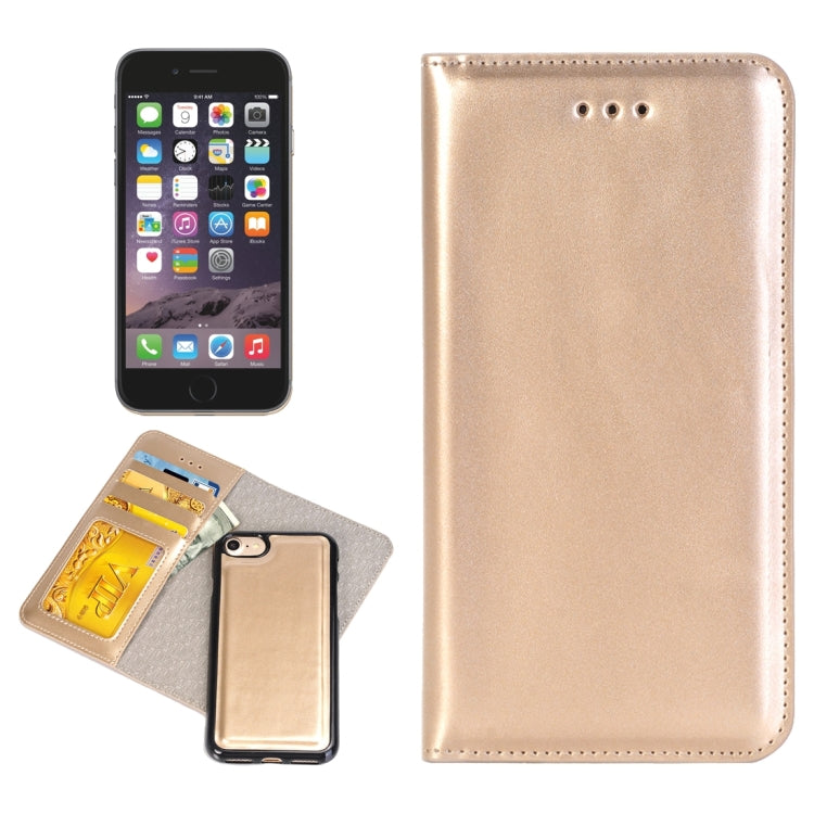 2 in 1 For iPhone 6 Plus & 6s Plus Horizontal Flip Leather Case with Separable Magnetic Back Cover Shell & Card Slots & Wallet & Photo Frame