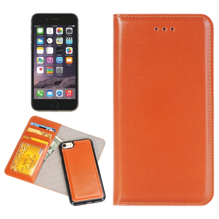 2 in 1 For iPhone 6 Plus & 6s Plus Horizontal Flip Leather Case with Separable Magnetic Back Cover Shell & Card Slots & Wallet & Photo Frame