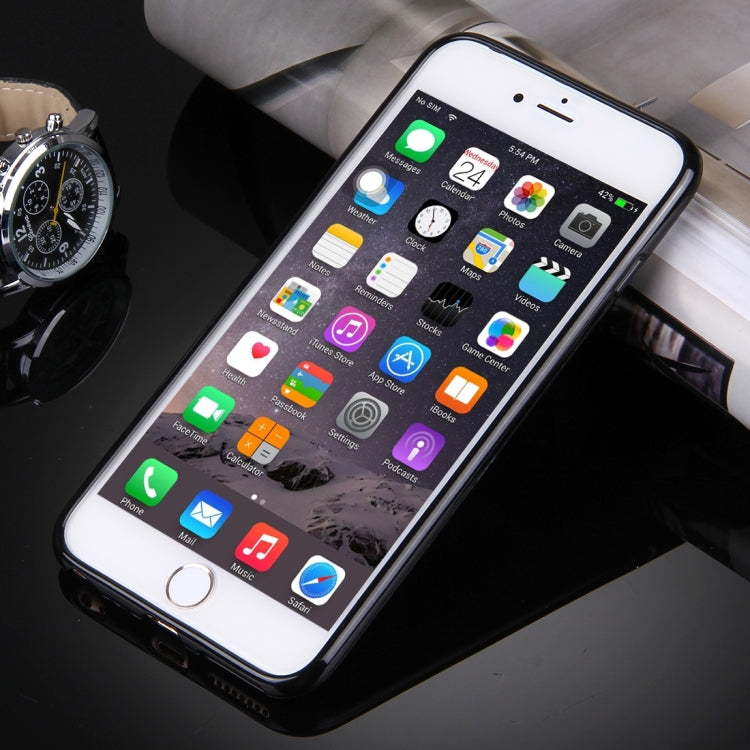 For iPhone 6 Plus & 6s Plus Flash Powder Twinkling NightSky First Quarter Moon Pattern Soft TPU Protective Case