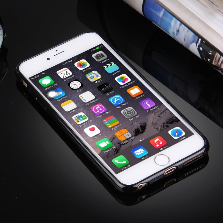 For iPhone 6 Plus & 6s Plus Flash Powder Twinkling NightSky First Quarter Moon Pattern Soft TPU Protective Case