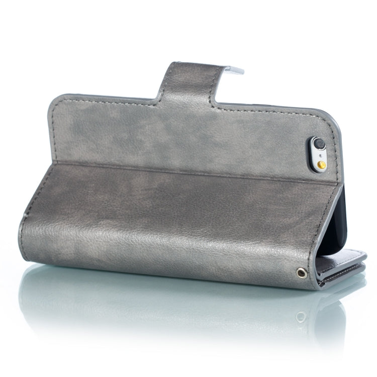 Litchi Texture Horizontal Flip Leather Case for iPhone 6 Plus, with Nine Card Slots & Wallet & Photo Frame