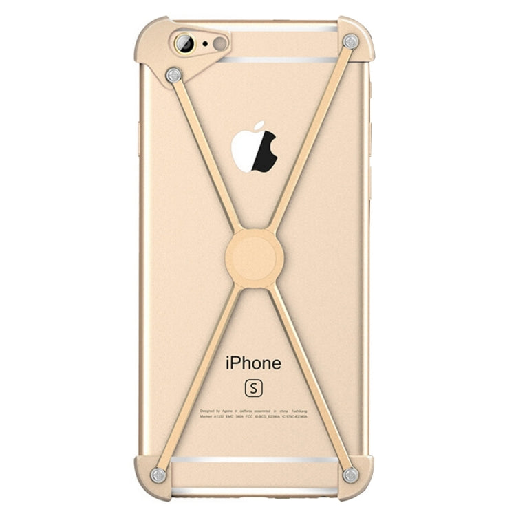 For iPhone 6 Plus & 6s Plus Type-X Metal Four Angle Anti Falling Protective Case