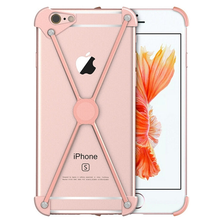 For iPhone 6 Plus & 6s Plus Type-X Metal Four Angle Anti Falling Protective Case