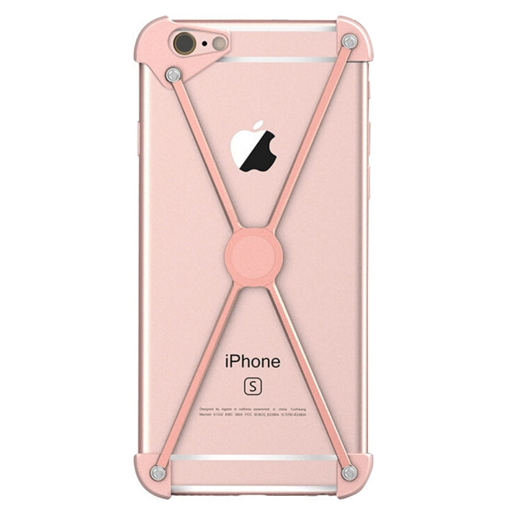 For iPhone 6 Plus & 6s Plus Type-X Metal Four Angle Anti Falling Protective Case