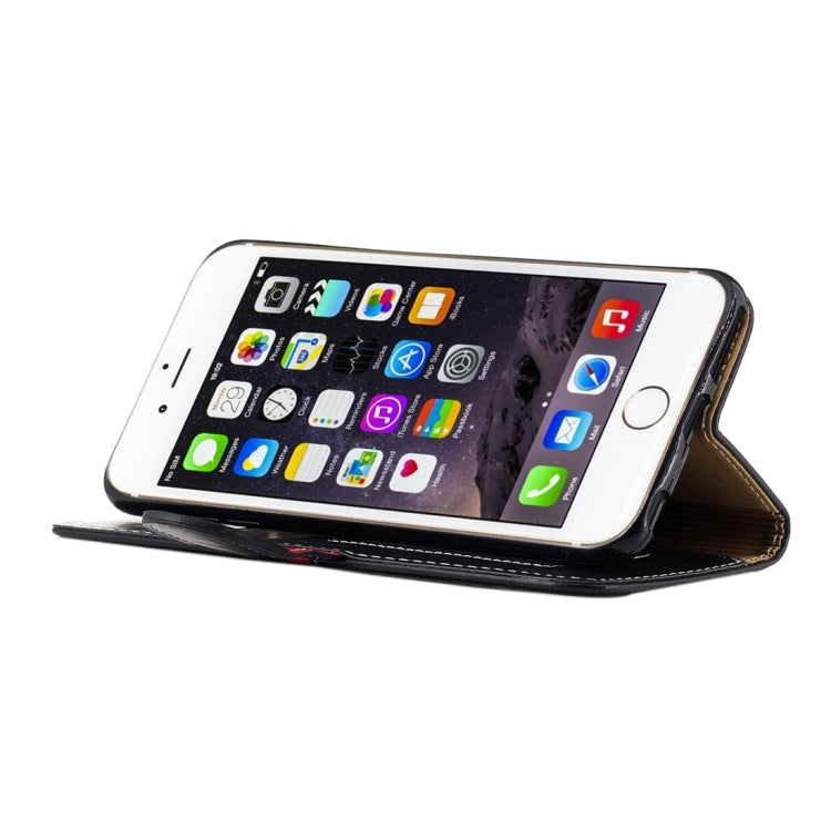 For iPhone 6 Plus & 6s Plus Crazy Horse Texture PU Leather Horizontal Flip Leather Case with Holder & Card Slots & Wallet & Photo Frame & Lanyard