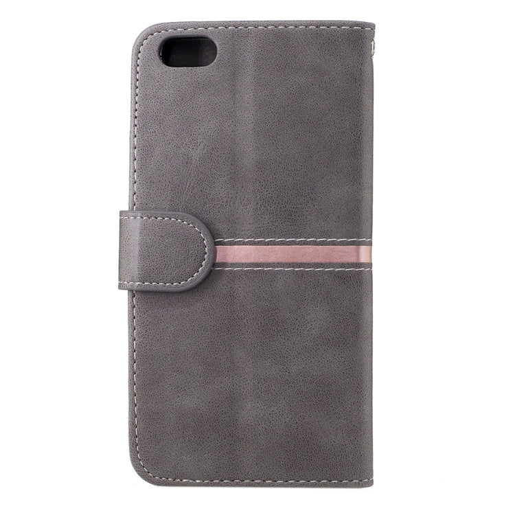 For iPhone 6 Plus & 6s Plus Crazy Horse Texture PU Leather Horizontal Flip Leather Case with Holder & Card Slots & Wallet & Photo Frame & Lanyard