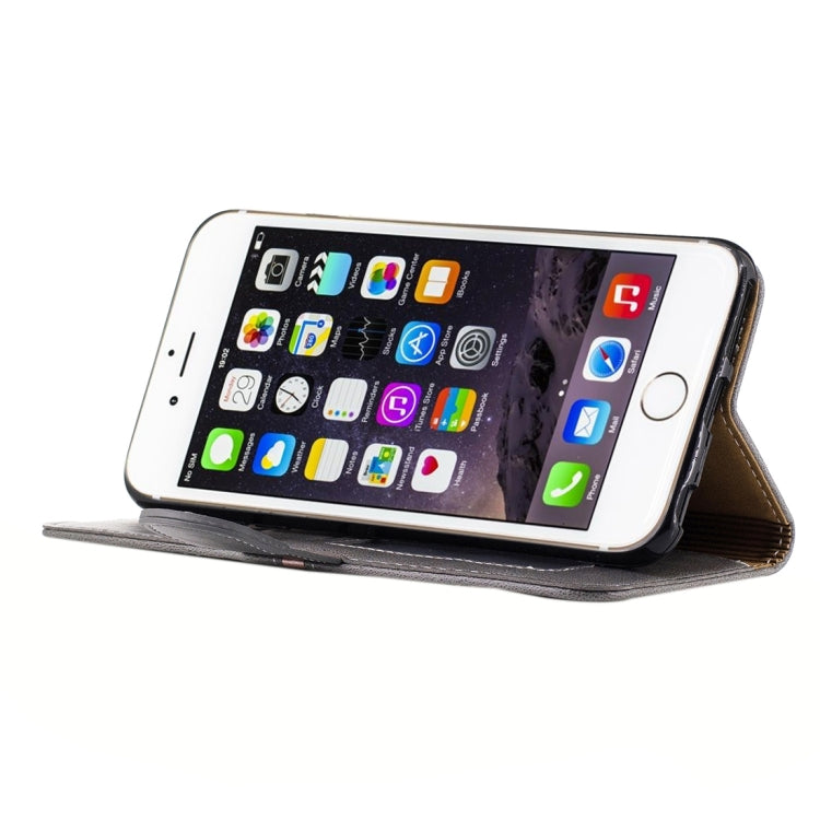 For iPhone 6 Plus & 6s Plus Crazy Horse Texture PU Leather Horizontal Flip Leather Case with Holder & Card Slots & Wallet & Photo Frame & Lanyard
