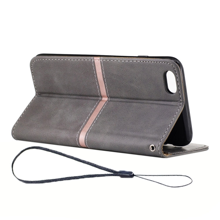 For iPhone 6 Plus & 6s Plus Crazy Horse Texture PU Leather Horizontal Flip Leather Case with Holder & Card Slots & Wallet & Photo Frame & Lanyard