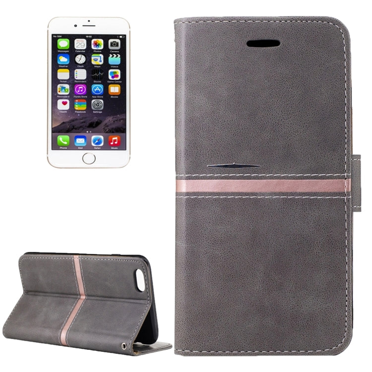 For iPhone 6 Plus & 6s Plus Crazy Horse Texture PU Leather Horizontal Flip Leather Case with Holder & Card Slots & Wallet & Photo Frame & Lanyard