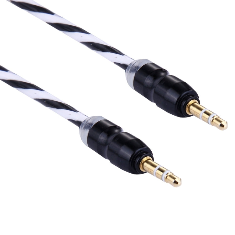 Jelly Color Style Metal Head 3.5mm Male to Male Plug Jack Stereo Audio AUX Cable for iPhone, iPad, Samsung, iPod Laptop, MP3, Length: 1m