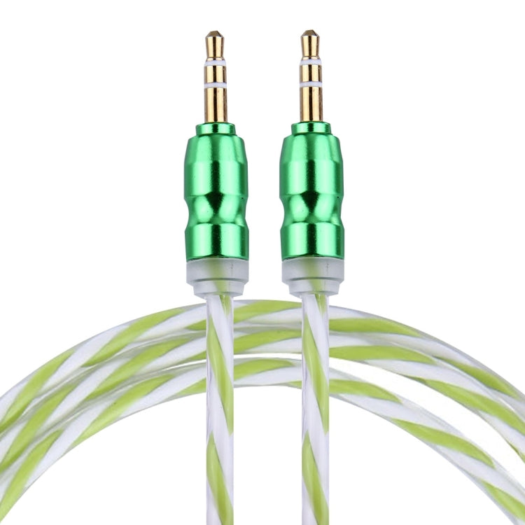 Jelly Color Style Metal Head 3.5mm Male to Male Plug Jack Stereo Audio AUX Cable for iPhone, iPad, Samsung, iPod Laptop, MP3, Length: 1m