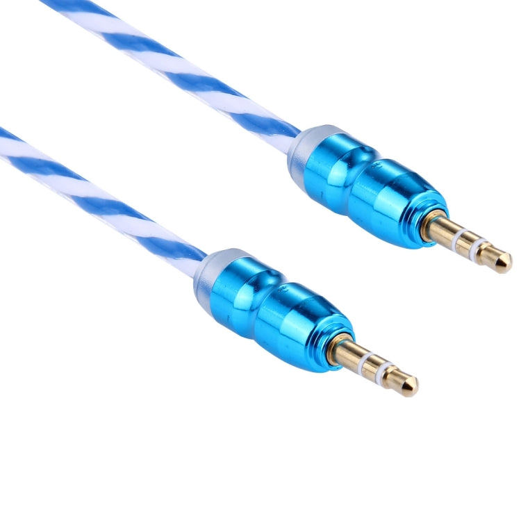 Jelly Color Style Metal Head 3.5mm Male to Male Plug Jack Stereo Audio AUX Cable for iPhone, iPad, Samsung, iPod Laptop, MP3, Length: 1m