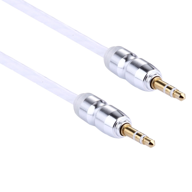 Jelly Color Style Metal Head 3.5mm Male to Male Plug Jack Stereo Audio AUX Cable for iPhone, iPad, Samsung, iPod Laptop, MP3, Length: 1m