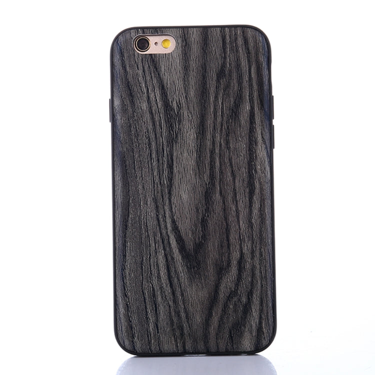 For iPhone 6 Plus & 6s Plus Wood Texture Leather Paste Protective Back Cover Case