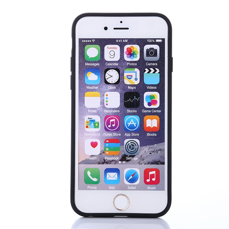 For iPhone 6 Plus & 6s Plus Wood Texture Leather Paste Protective Back Cover Case