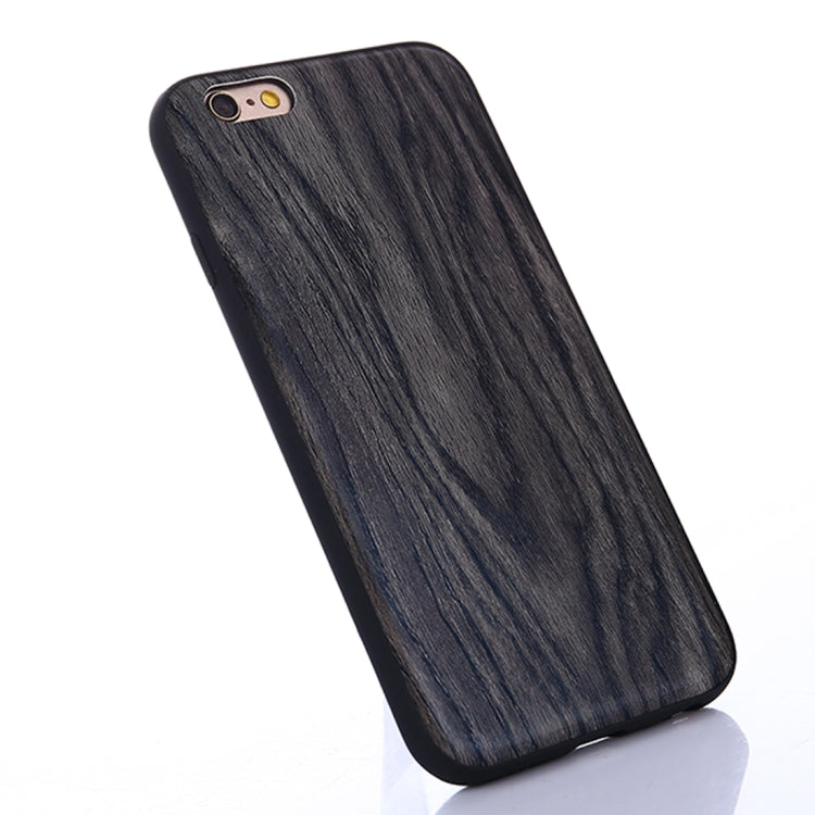 For iPhone 6 Plus & 6s Plus Wood Texture Leather Paste Protective Back Cover Case