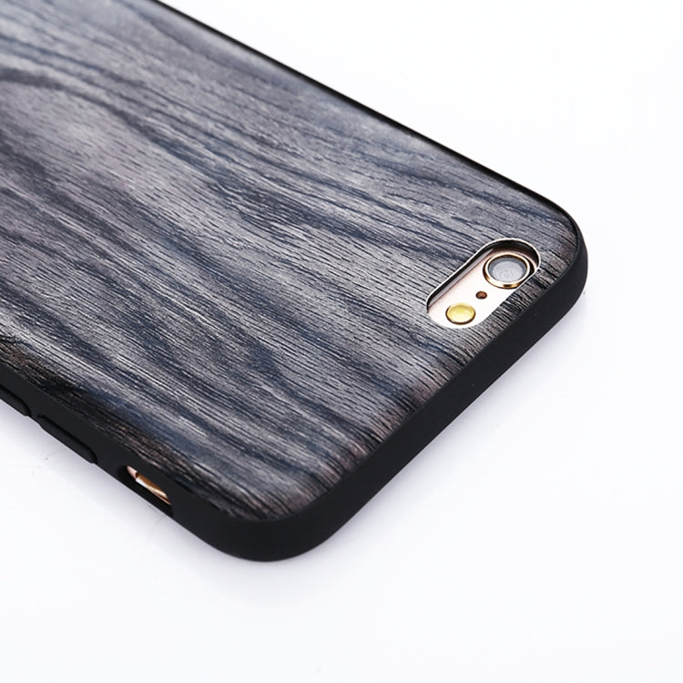For iPhone 6 Plus & 6s Plus Wood Texture Leather Paste Protective Back Cover Case