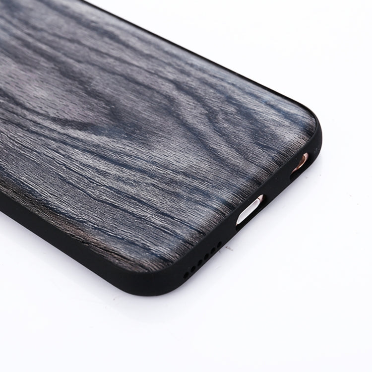 For iPhone 6 Plus & 6s Plus Wood Texture Leather Paste Protective Back Cover Case