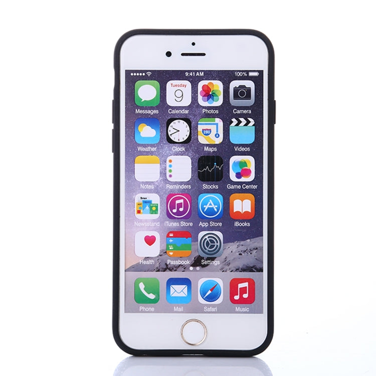 For iPhone 6 Plus & 6s Plus Wood Texture Leather Paste Protective Back Cover Case