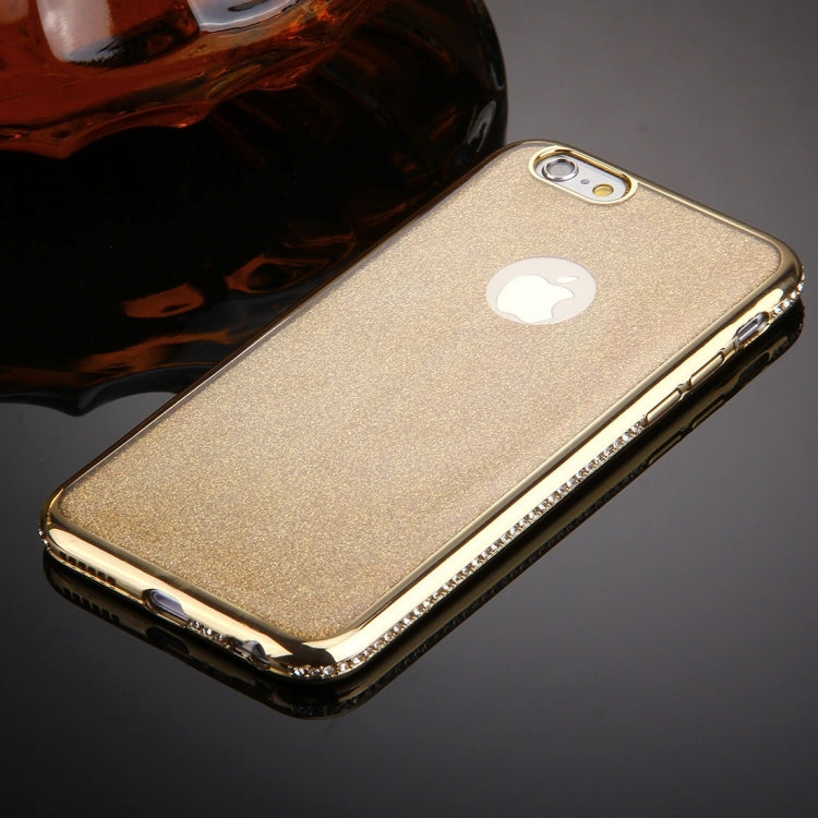 For iPhone 6 Plus & 6s Plus Diamond Encrusted Electroplating Flash Powder TPU Protective Case