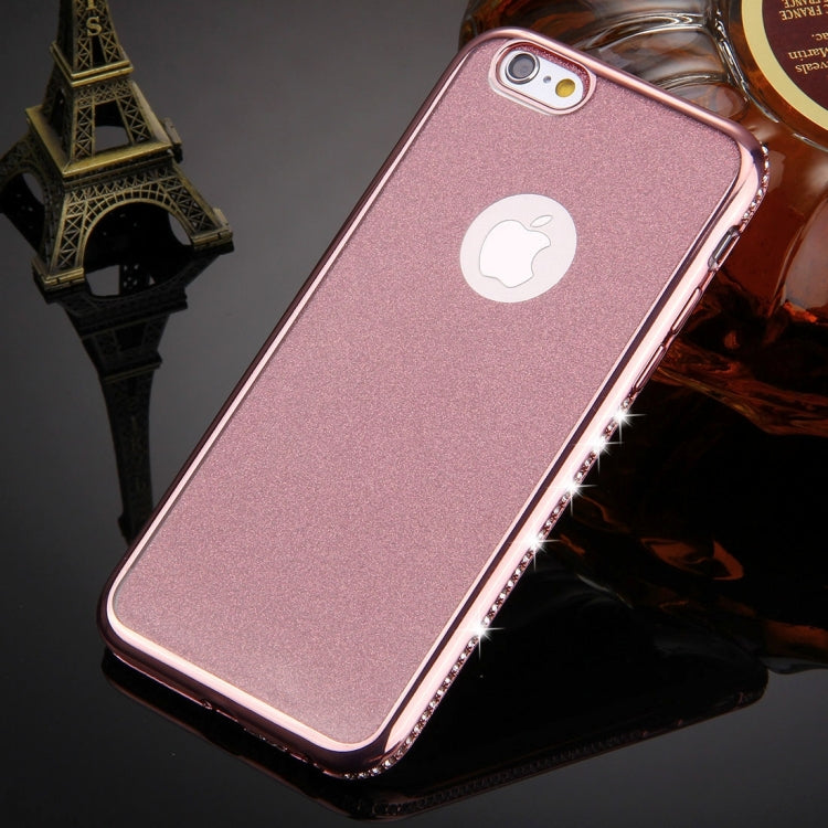 For iPhone 6 Plus & 6s Plus Diamond Encrusted Electroplating Flash Powder TPU Protective Case