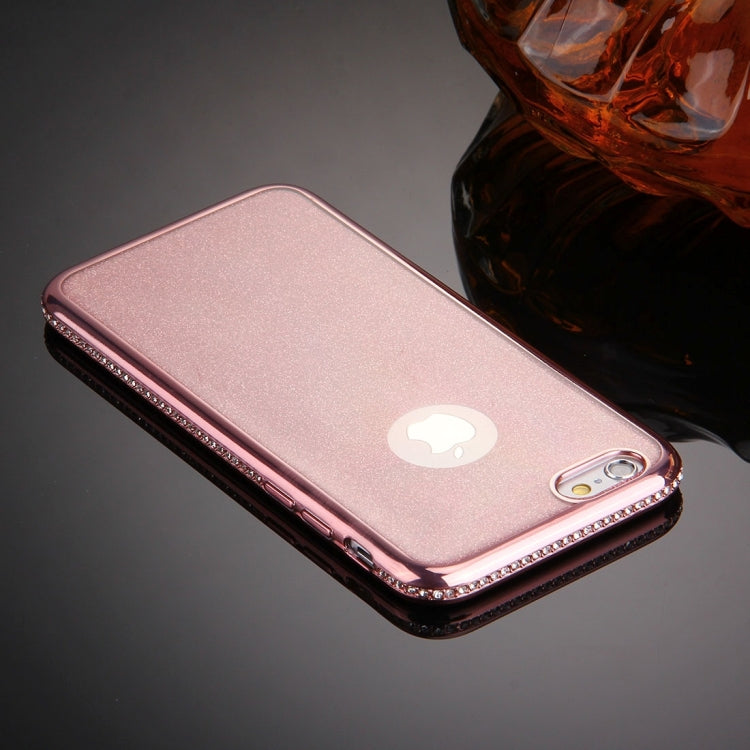 For iPhone 6 Plus & 6s Plus Diamond Encrusted Electroplating Flash Powder TPU Protective Case