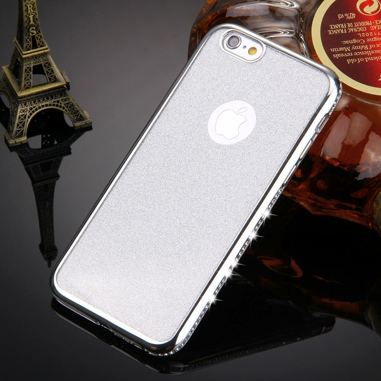 For iPhone 6 Plus & 6s Plus Diamond Encrusted Electroplating Flash Powder TPU Protective Case
