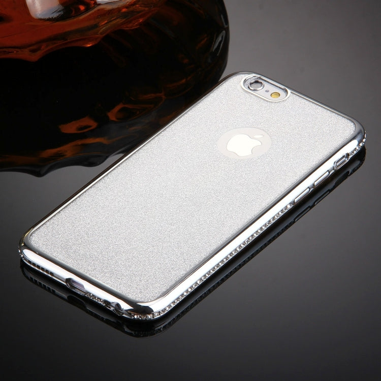 For iPhone 6 Plus & 6s Plus Diamond Encrusted Electroplating Flash Powder TPU Protective Case