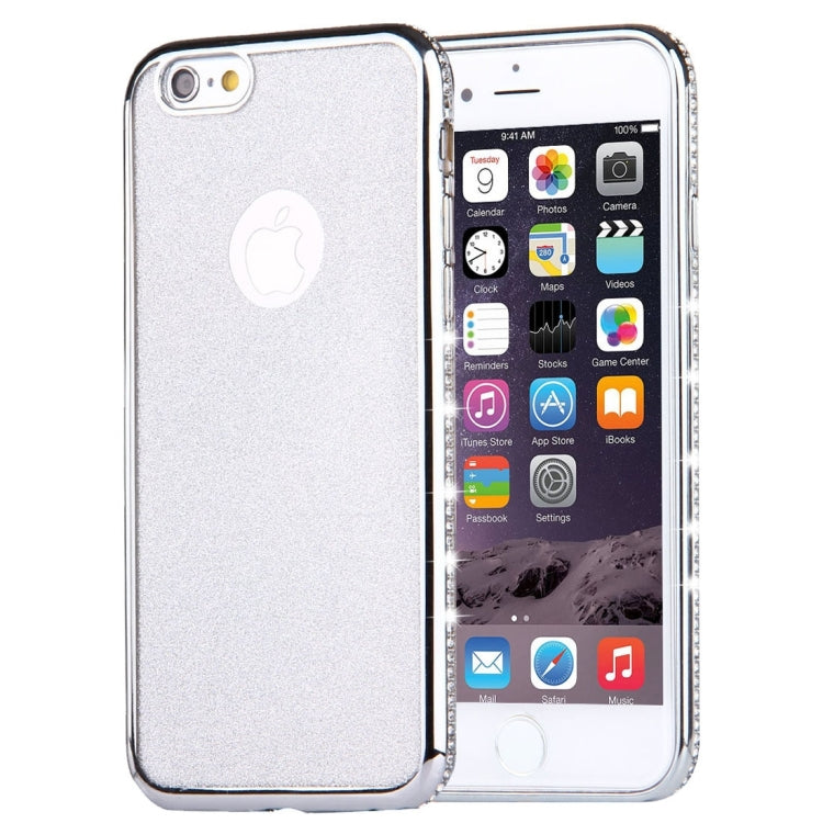 For iPhone 6 Plus & 6s Plus Diamond Encrusted Electroplating Flash Powder TPU Protective Case