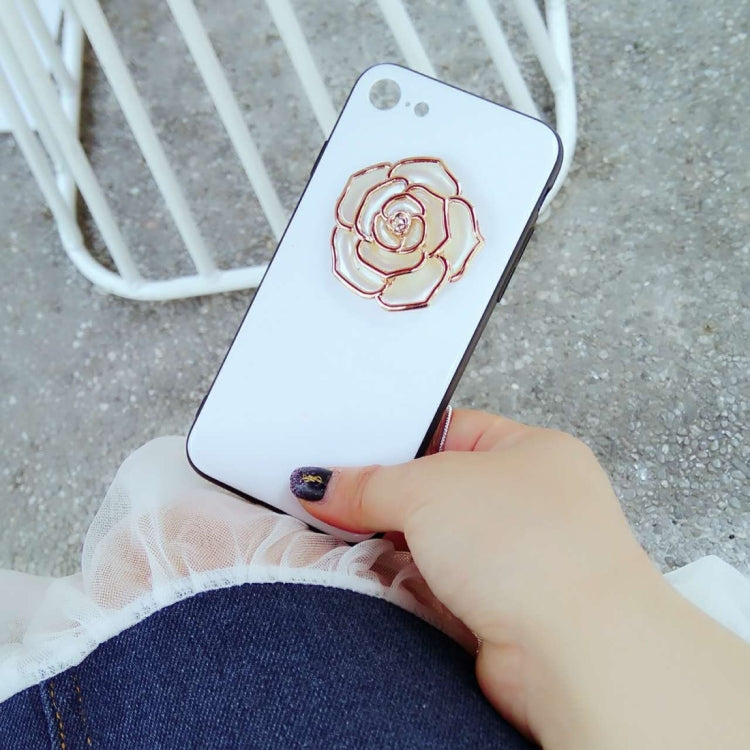 For iPhone 6 Plus & 6s Plus Rose Pattern Shockproof Protective Back Cover Case
