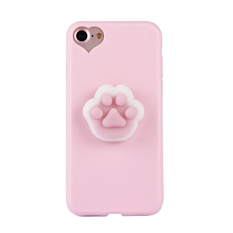 For iPhone 6 Plus & 6s Plus 3D Paw Print Pattern Squeeze Relief Squishy Dropproof Protective Back Cover Case