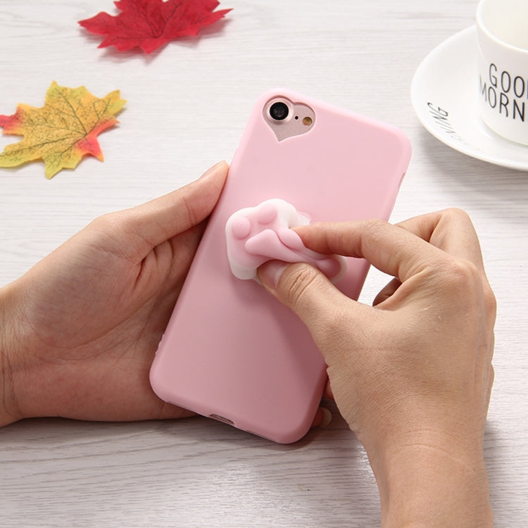 For iPhone 6 Plus & 6s Plus 3D Paw Print Pattern Squeeze Relief Squishy Dropproof Protective Back Cover Case