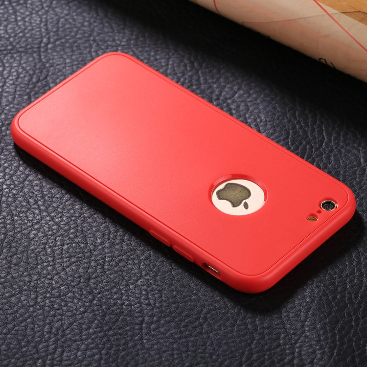 For iPhone 6 Plus & 6s Plus Stylish Lightweight 360 Degree Shockproof Detachable TPU + PC Combination Protective Case (Red)