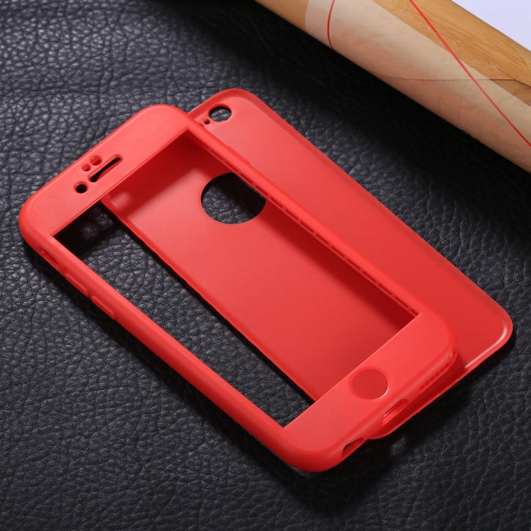 For iPhone 6 Plus & 6s Plus Stylish Lightweight 360 Degree Shockproof Detachable TPU + PC Combination Protective Case (Red)