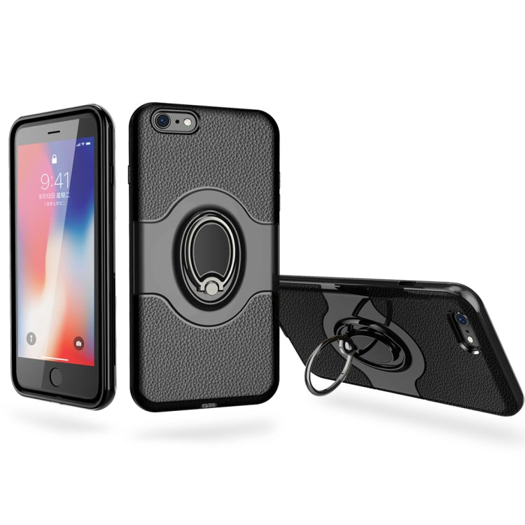 For iPhone 6 Plus & 6s Plus Dropproof Full Coverage Protective Case Cover with Magnetic Rotatable Ring Holder
