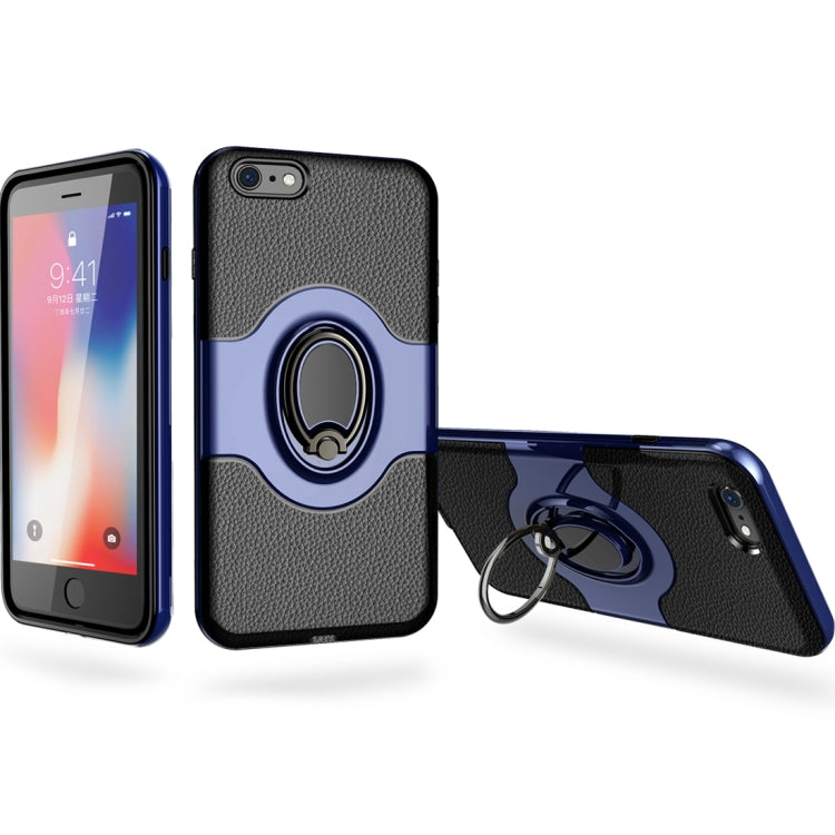 For iPhone 6 Plus & 6s Plus Dropproof Full Coverage Protective Case Cover with Magnetic Rotatable Ring Holder