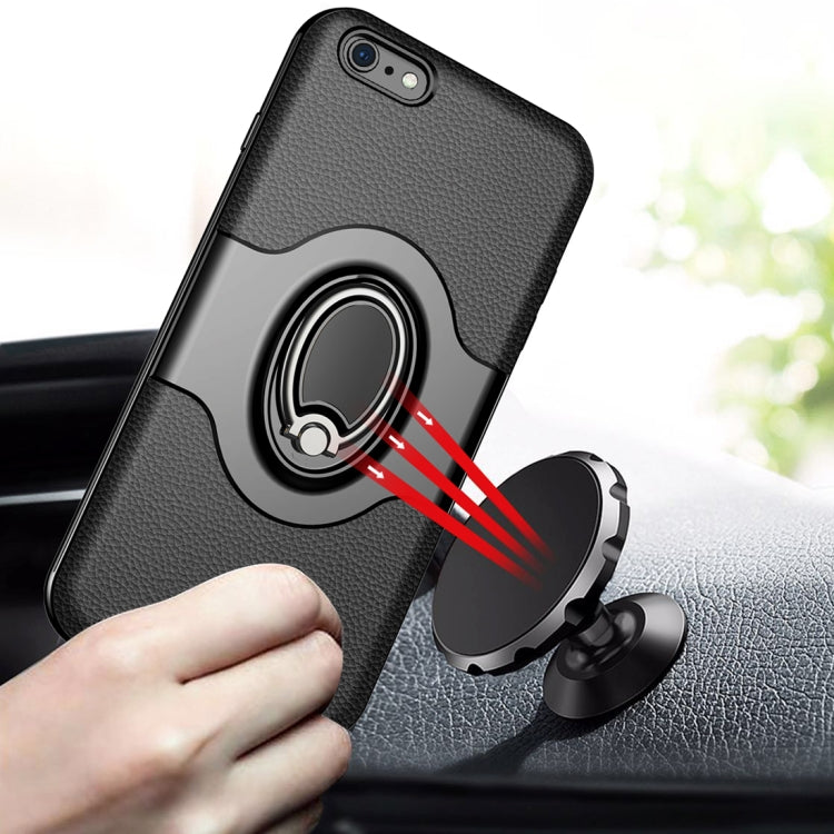 For iPhone 6 Plus & 6s Plus Dropproof Full Coverage Protective Case Cover with Magnetic Rotatable Ring Holder