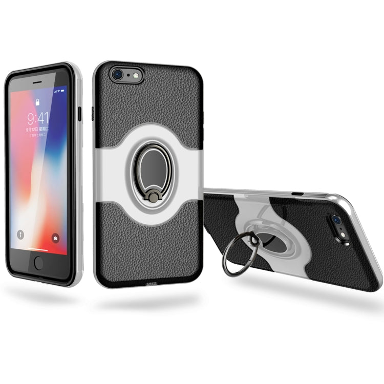 For iPhone 6 Plus & 6s Plus Dropproof Full Coverage Protective Case Cover with Magnetic Rotatable Ring Holder