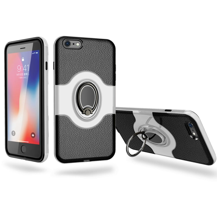 For iPhone 6 Plus & 6s Plus Dropproof Full Coverage Protective Case Cover with Magnetic Rotatable Ring Holder