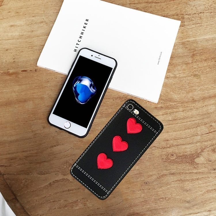 For iPhone 6 Plus & 6s Plus Red Heart Full Coverage Protective Back Cover Case