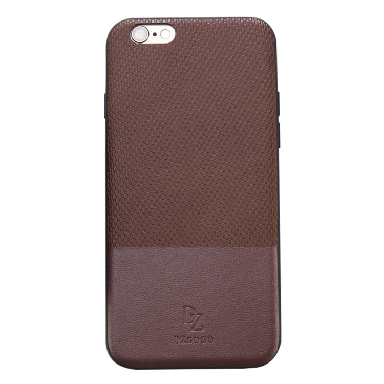 DZGOGO LUXURY Series for iPhone 6 Plus & 6s Plus TPU + PC Business Style Leatherwear Impact Combination Protection Case(Brown)