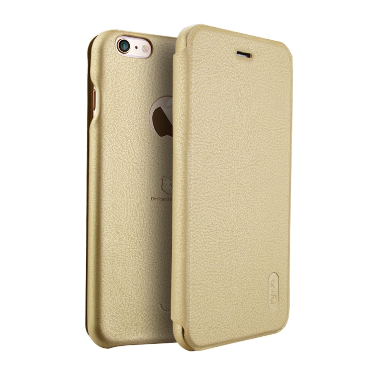 Lenuo for iPhone 6 Plus & 6s Plus PU+PC Litchi Texture Horizontal Flip Leather Case with Card Slots