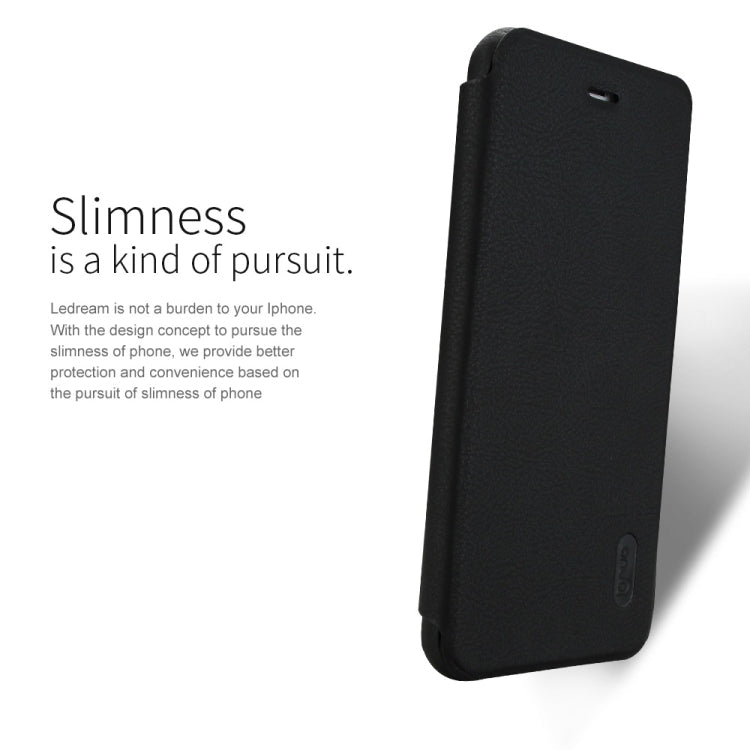 Lenuo for iPhone 6 Plus & 6s Plus PU+PC Litchi Texture Horizontal Flip Leather Case with Card Slots