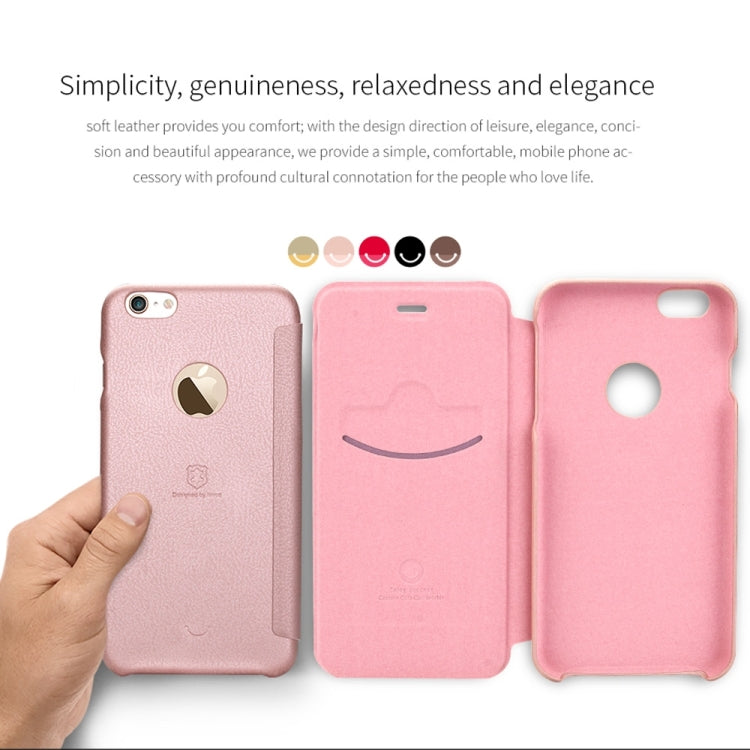 Lenuo for iPhone 6 Plus & 6s Plus PU+PC Litchi Texture Horizontal Flip Leather Case with Card Slots