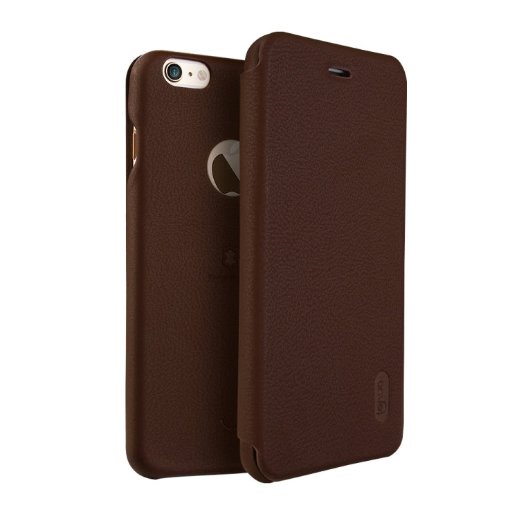 Lenuo for iPhone 6 Plus & 6s Plus PU+PC Litchi Texture Horizontal Flip Leather Case with Card Slots