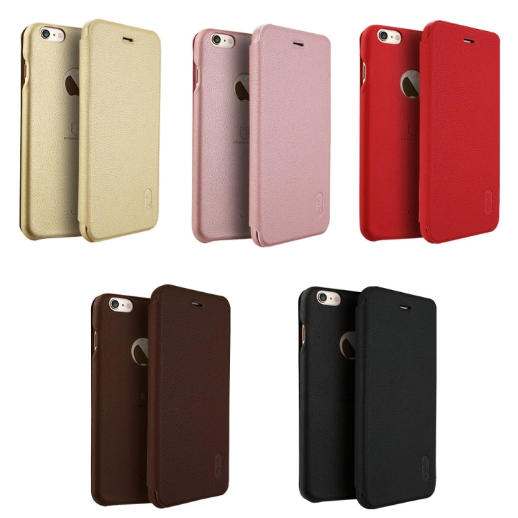 Lenuo for iPhone 6 Plus & 6s Plus PU+PC Litchi Texture Horizontal Flip Leather Case with Card Slots